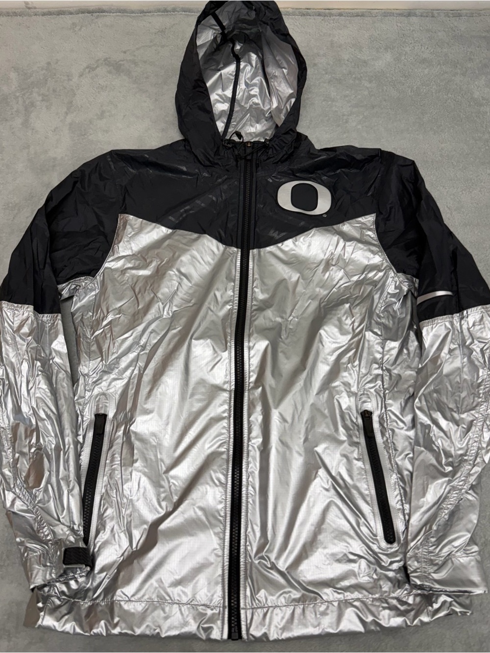 Nike Oregon Ducks Wings Velocity Sweatless Hooded Jacket Repels Water Mens Small